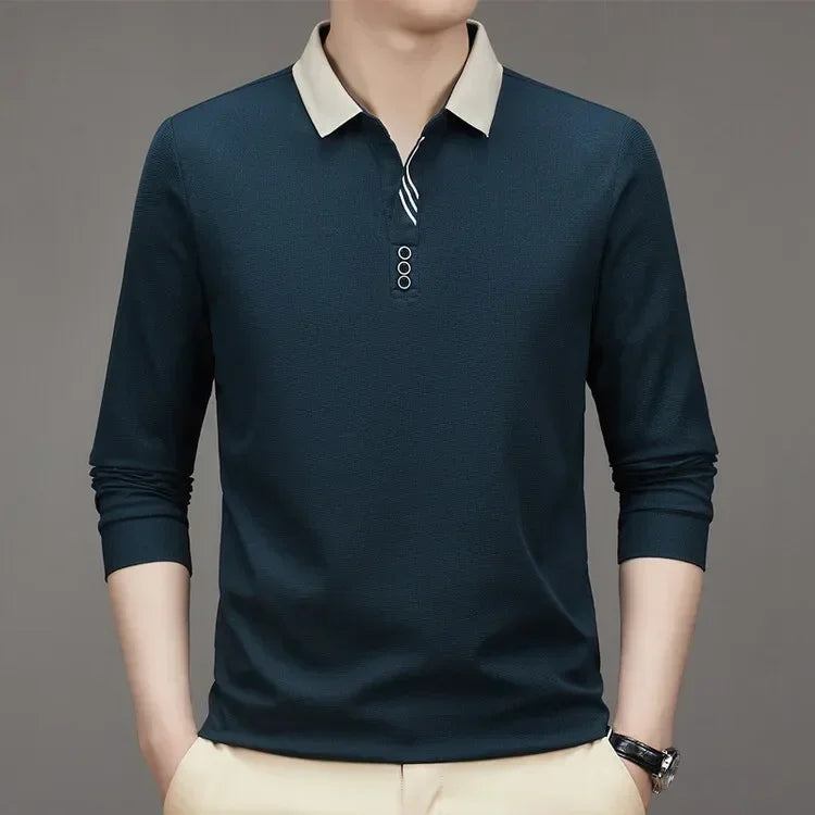 Camisa Polo Comprida Gola Sofisticada