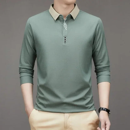 Camisa Polo Comprida Gola Sofisticada