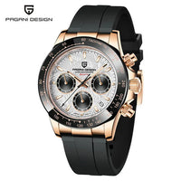 Dourado e Branco com Pulseira de Borracha