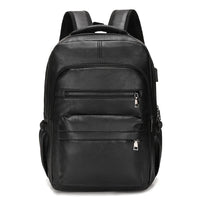 Mochila De Couro Preta