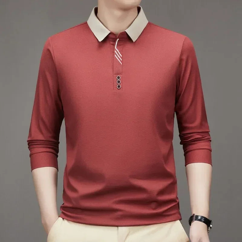 Camisa Polo Comprida Gola Sofisticada
