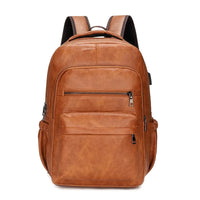 Mochila De Couro Marrom
