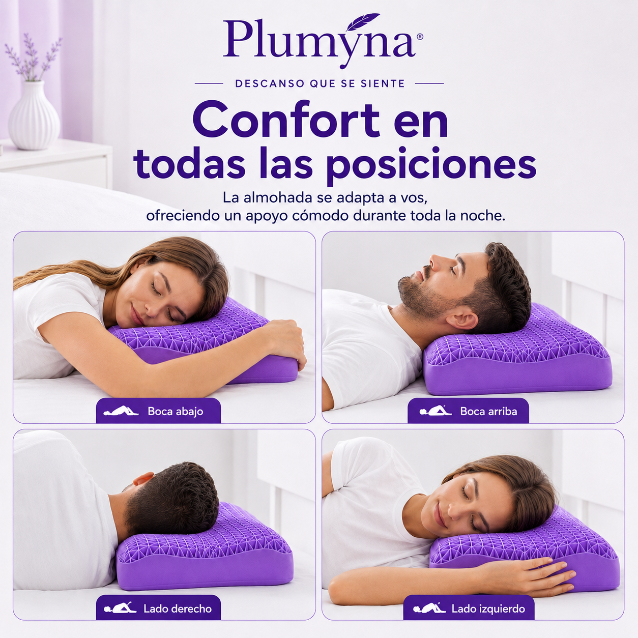 Almohada Gel Colmena Premium | Plumyna