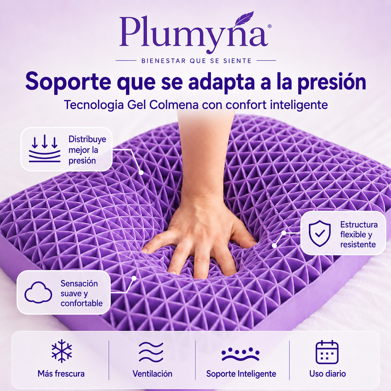 Almohada Gel Colmena Premium | Plumyna