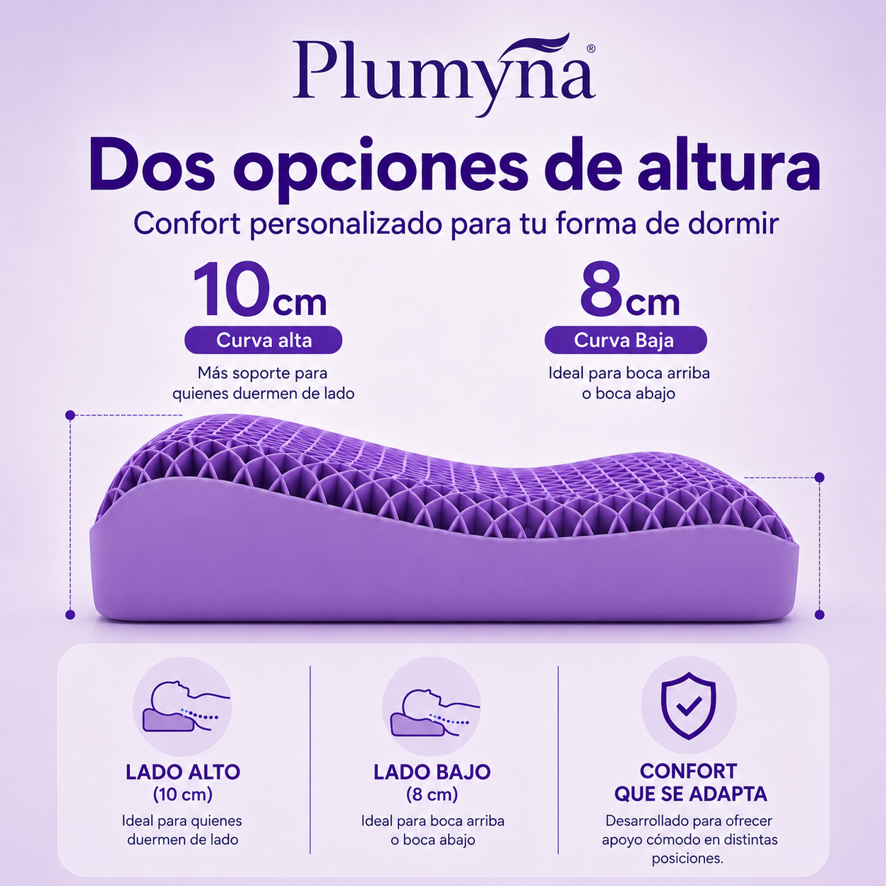 Almohada Gel Colmena Premium | Plumyna
