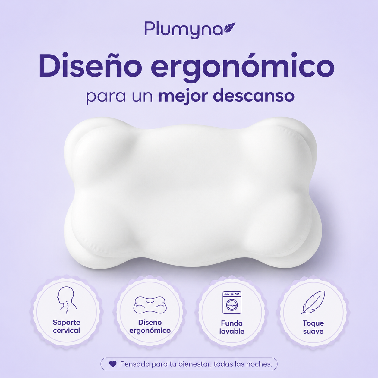 Almohada Ergonómica Nube Premium