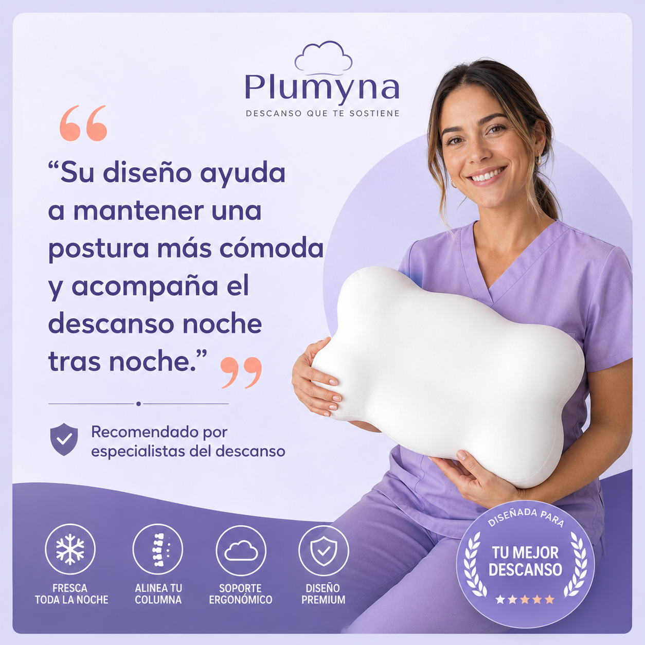 Almohada Ergonómica Nube Premium