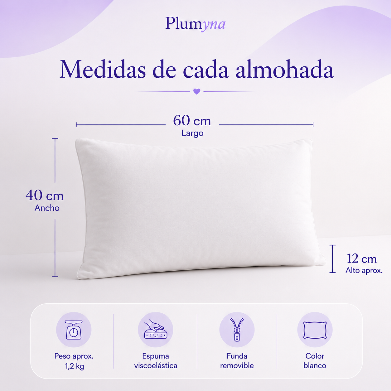 Almohada Visco Nube Pack x2