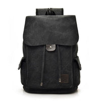Mochila Escolar de Lona Preta