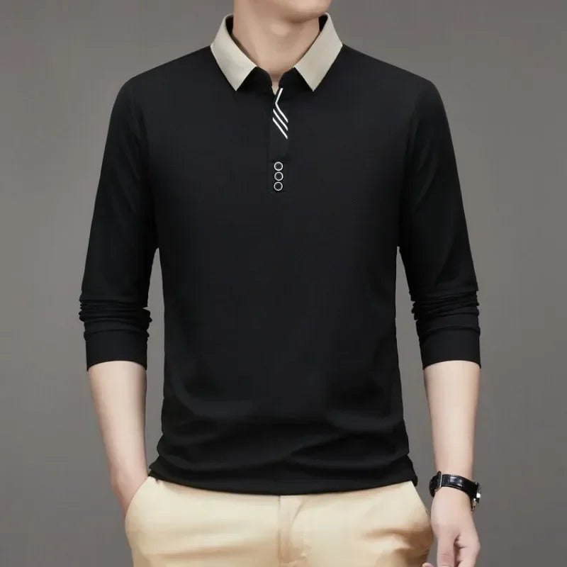 Camisa Polo Comprida Gola Sofisticada