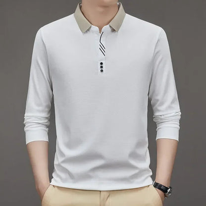 Camisa Polo Comprida Gola Sofisticada